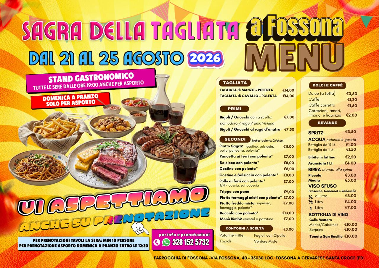 Sagra della tagliata a fossona 2026